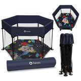 Tarc de joaca, Lionelo, Roel, Pliere ultra-compacta, Conform cu standardul europeane de securitate EN12227, Blue Navy