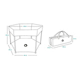 Tarc de joaca, Lionelo, Roel, Pliere ultra-compacta, Conform cu standardul europeane de securitate EN12227, Multicolor