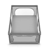 Tarc de joaca copii, Lionelo, Willow, 127 x 187 cm, Pliere compacta, Include geanta de transport, Din plasa, Cu doua intrari laterale si fermoar, Cu ventuze pentru stabilitate, Conform cu EN 12227:2010, Gri