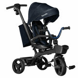Tricicleta copii, Lionelo, Kori, Ultrapliabila, Multifunctionala, Cu suport de picioare, Control al directiei, Scaun reversibil, Rotire 360 grade, Conform cu standardul european de securitate EN71, Blue Navy
