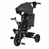 Tricicleta copii, Lionelo, Kori, Ultrapliabila, Multifunctionala, Cu suport de picioare, Control al directiei, Scaun reversibil, Rotire 360 grade, Conform cu standardul european de securitate EN71, Grey Stone