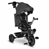 Tricicleta copii, Lionelo, Kori, Ultrapliabila, Multifunctionala, Cu suport de picioare, Control al directiei, Scaun reversibil, Rotire 360 grade, Conform cu standardul european de securitate EN71, Grey Stone