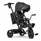 Tricicleta copii, Lionelo, Kori, Ultrapliabila, Multifunctionala, Cu suport de picioare, Control al directiei, Scaun reversibil, Rotire 360 grade, Conform cu standardul european de securitate EN71, Grey Stone