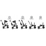 Tricicleta copii, Lionelo, Kori, Ultrapliabila, Multifunctionala, Cu suport de picioare, Control al directiei, Scaun reversibil, Rotire 360 grade, Conform cu standardul european de securitate EN71, Grey Stone