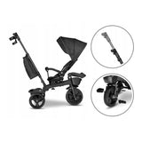 Tricicleta copii, Lionelo, Kori, Ultrapliabila, Multifunctionala, Cu suport de picioare, Control al directiei, Scaun reversibil, Rotire 360 grade, Conform cu standardul european de securitate EN71, Grey Stone