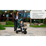 Tricicleta copii, Lionelo, Kori, Ultrapliabila, Multifunctionala, Cu suport de picioare, Control al directiei, Scaun reversibil, Rotire 360 grade, Conform cu standardul european de securitate EN71, Grey Stone