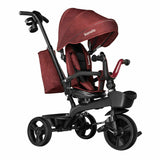 Tricicleta copii, Lionelo, Kori, Ultrapliabila, Multifunctionala. Cu suport de picioare, Control al directiei, Scaun reversibil, Rotire 360 grade, Conform cu standardul europeane de securitate EN71, Red Burgundy