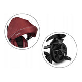 Tricicleta copii, Lionelo, Kori, Ultrapliabila, Multifunctionala. Cu suport de picioare, Control al directiei, Scaun reversibil, Rotire 360 grade, Conform cu standardul europeane de securitate EN71, Red Burgundy