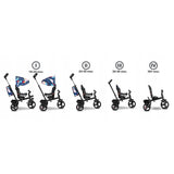 Tricicleta copii, Lionelo, Haari, Ultrapliabila, Multifunctionala, Suport picioare, Control al directiei, Scaun reversibil, Rotire 360 grade, Conform cu standardul european de securitate EN71, Albastru