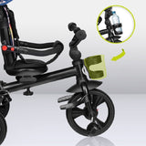 Tricicleta copii, Lionelo, Haari, Ultrapliabila, Multifunctionala, Suport picioare, Control al directiei, Scaun reversibil, Rotire 360 grade, Conform cu standardul european de securitate EN71, Albastru