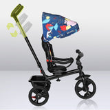 Tricicleta copii, Lionelo, Haari, Ultrapliabila, Multifunctionala, Suport picioare, Control al directiei, Scaun reversibil, Rotire 360 grade, Conform cu standardul european de securitate EN71, Albastru