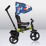 Tricicleta copii, Lionelo, Haari, Ultrapliabila, Multifunctionala, Suport picioare, Control al directiei, Scaun reversibil, Rotire 360 grade, Conform cu standardul european de securitate EN71, Albastru