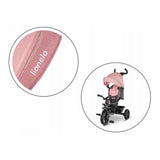 Tricicleta copii, Lionelo, Haari, Ultrapliabila, Multifunctionala, Suport picioare, Control al directiei, Scaun reversibil, Rotire 360 grade, Conform cu standardul european de securitate EN71, Bubblegum