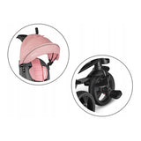Tricicleta copii, Lionelo, Haari, Ultrapliabila, Multifunctionala, Suport picioare, Control al directiei, Scaun reversibil, Rotire 360 grade, Conform cu standardul european de securitate EN71, Bubblegum