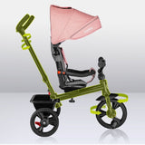 Tricicleta copii, Lionelo, Haari, Ultrapliabila, Multifunctionala, Suport picioare, Control al directiei, Scaun reversibil, Rotire 360 grade, Conform cu standardul european de securitate EN71, Bubblegum