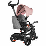 Tricicleta copii, Lionelo, Haari, Ultrapliabila, Multifunctionala, Suport picioare, Control al directiei, Scaun reversibil, Rotire 360 grade, Conform cu standardul european de securitate EN71, Bubblegum