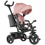 Tricicleta copii, Lionelo, Haari, Ultrapliabila, Multifunctionala, Suport picioare, Control al directiei, Scaun reversibil, Rotire 360 grade, Conform cu standardul european de securitate EN71, Bubblegum