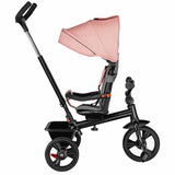 Tricicleta copii, Lionelo, Haari, Ultrapliabila, Multifunctionala, Suport picioare, Control al directiei, Scaun reversibil, Rotire 360 grade, Conform cu standardul european de securitate EN71, Bubblegum