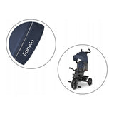 Tricicleta copii, Lionelo, Haari, Ultrapliabila, Multifunctionala, Suport picioare, Control al directiei, Scaun reversibil, Rotire 360 grade, Conform cu standardul european de securitate EN71, Albastru