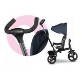 Tricicleta copii, Lionelo, Haari, Ultrapliabila, Multifunctionala, Suport picioare, Control al directiei, Scaun reversibil, Rotire 360 grade, Conform cu standardul european de securitate EN71, Albastru