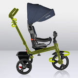 Tricicleta copii, Lionelo, Haari, Ultrapliabila, Multifunctionala, Suport picioare, Control al directiei, Scaun reversibil, Rotire 360 grade, Conform cu standardul european de securitate EN71, Albastru