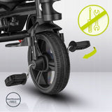 Tricicleta copii, Lionelo, Haari, Ultrapliabila, Multifunctionala, Suport picioare, Control al directiei, Scaun reversibil, Rotire 360 grade, Conform cu standardul european de securitate EN71, Albastru