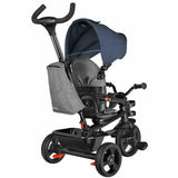 Tricicleta copii, Lionelo, Haari, Ultrapliabila, Multifunctionala, Suport picioare, Control al directiei, Scaun reversibil, Rotire 360 grade, Conform cu standardul european de securitate EN71, Albastru