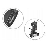 Tricicleta copii, Lionelo, Haari, Ultrapliabila, Multifunctionala, Suport picioare, Control al directiei, Scaun reversibil, Rotire 360 grade, Conform cu standardul european de securitate EN71, Gri