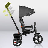 Tricicleta copii, Lionelo, Haari, Ultrapliabila, Multifunctionala, Suport picioare, Control al directiei, Scaun reversibil, Rotire 360 grade, Conform cu standardul european de securitate EN71, Gri