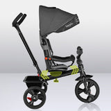 Tricicleta copii, Lionelo, Haari, Ultrapliabila, Multifunctionala, Suport picioare, Control al directiei, Scaun reversibil, Rotire 360 grade, Conform cu standardul european de securitate EN71, Gri