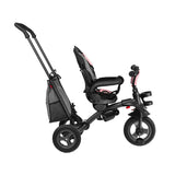 Tricicleta copii, Lionelo, Tris, Ultrapliabila, Multifunctionala. Mecanism de pedalare libera, Suport picioare, Control al directiei, Scaun reversibil, Rotire 360 grade, Conform cu standardul europeane de securitate EN71, Roz/Gri