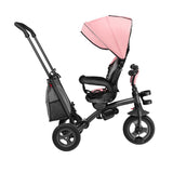 Tricicleta copii, Lionelo, Tris, Ultrapliabila, Multifunctionala. Mecanism de pedalare libera, Suport picioare, Control al directiei, Scaun reversibil, Rotire 360 grade, Conform cu standardul europeane de securitate EN71, Roz/Gri