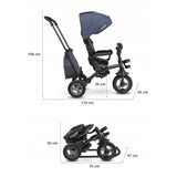 Tricicleta copii, Lionelo, Tris, Ultrapliabila, Multifunctionala, Mecanism de pedalare libera, Suport picioare, Control al directiei, Scaun reversibil, Rotire 360 grade, Conform cu standardul europeane de securitate EN71, Albastru