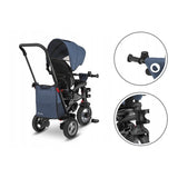 Tricicleta copii, Lionelo, Tris, Ultrapliabila, Multifunctionala, Mecanism de pedalare libera, Suport picioare, Control al directiei, Scaun reversibil, Rotire 360 grade, Conform cu standardul europeane de securitate EN71, Albastru