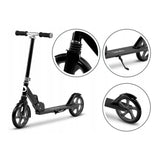 Trotineta, Lionelo, Luca, Copii/Adulti, Ultrapliabila, Pana la 100 Kg, Conform cu standardul european de securitate EN14619, Negru