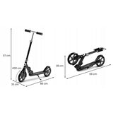 Trotineta, Lionelo, Luca, Copii/Adulti, Ultrapliabila, Pana la 100 Kg, Conform cu standardul european de securitate EN14619, Negru