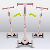 Trotineta, Lionelo, Jessy, Ultrapliabila, Pana la 50 Kg, Cu design ergonomic, Cu lumini LED, 56 x 26 x 67-82 cm, 3 ani+, Roz