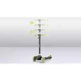 Trotineta, Lionelo, Jessy, Ultrapliabila, Pana la 50 Kg, Cu design ergonomic, Cu lumini LED, 56 x 26 x 67-82 cm, 3 ani+, Verde