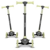 Trotineta, Lionelo, Jessy, Ultrapliabila, Pana la 50 Kg, Cu design ergonomic, Cu lumini LED, 56 x 26 x 67-82 cm, 3 ani+, Verde
