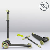 Trotineta, Lionelo, Jessy, Ultrapliabila, Pana la 50 Kg, Cu design ergonomic, Cu lumini LED, 56 x 26 x 67-82 cm, 3 ani+, Verde