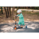 Trotineta, Lionelo, Timy, Copii, Ultrapliabila, Pana la 50 Kg, Cu design ergonomic, Cu lumini LED, 26 5 x 60 x 64-76 cm, 3 ani+, Portocaliu/Negru