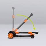 Trotineta, Lionelo, Timy, Copii, Ultrapliabila, Pana la 50 Kg, Cu design ergonomic, Cu lumini LED, 26 5 x 60 x 64-76 cm, 3 ani+, Portocaliu/Negru