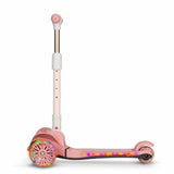Trotineta, Lionelo, Timy, Copii, Ultrapliabila, Pana la 50 Kg, Cu design ergonomic, Cu lumini LED, 26 5 x 60 x 64-76 cm, 3 ani+, Roz