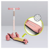 Trotineta, Lionelo, Timy, Copii, Ultrapliabila, Pana la 50 Kg, Cu design ergonomic, Cu lumini LED, 26 5 x 60 x 64-76 cm, 3 ani+, Roz