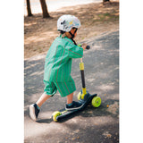 Trotineta, Lionelo, Timy, Copii, Ultrapliabila, Pana la 50 Kg, Cu design ergonomic, Cu lumini LED, 26 5 x 60 x 64-76 cm, 3 ani+, Verde