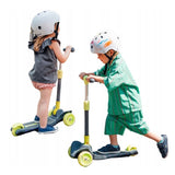 Trotineta, Lionelo, Timy, Copii, Ultrapliabila, Pana la 50 Kg, Cu design ergonomic, Cu lumini LED, 26 5 x 60 x 64-76 cm, 3 ani+, Verde