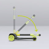 Trotineta, Lionelo, Timy, Copii, Ultrapliabila, Pana la 50 Kg, Cu design ergonomic, Cu lumini LED, 26 5 x 60 x 64-76 cm, 3 ani+, Verde