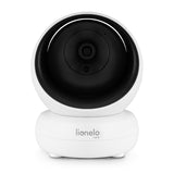 Videofon, Lionelo, Babyline 8.3, Cu termometru, Cu melodii, Comunicare in 2 sensuri, Rotire 360 grade, Alb