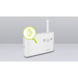 Videofon, Lionelo, Babyline 8.3, Cu termometru, Cu melodii, Comunicare in 2 sensuri, Rotire 360 grade, Alb