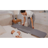 Bariera de protectie pentru pat, Lionelo, Lora XL, Pliabila, Sistem de blocare StandSafe, Geanta de transport inclusa, 150x46 cm, Conform cu BS 7972:2001+A1:2009, Bej